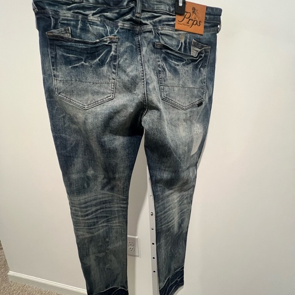 PRPS Men's Skinny Jeans - Distressed Blue CAYENNE - Picture 3 of 3
